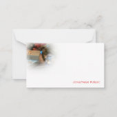 Weihnachtshandschrift Monogram Elegant Template Mitteilungskarte (Vorderseite)