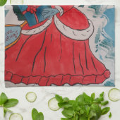 Weihnachtshandtuch des Weihnachtsmanns Geschirrtuch (Gefaltet)