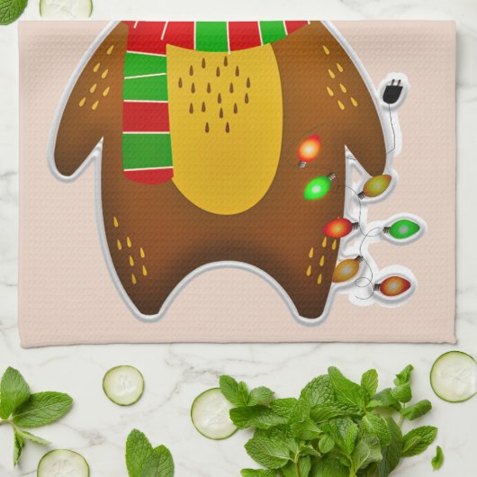 Weihnachtshandtuch Geschirrtuch (Gefaltet)