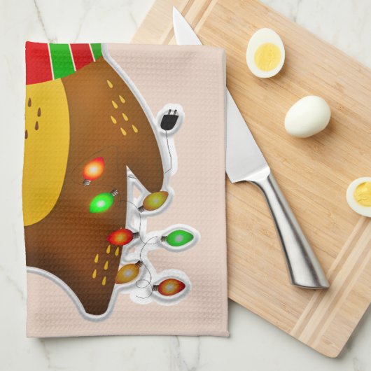 Weihnachtshandtuch Geschirrtuch (Viertel Falte)