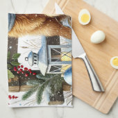 Weihnachtshandtuch Geschirrtuch (Viertel Falte)