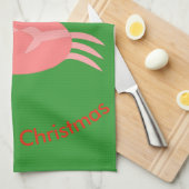 Weihnachtshandtuch Geschirrtuch (Viertel Falte)