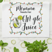 Weihnachtshandtuch - GINgle Juice Geschirrtuch (Gefaltet)