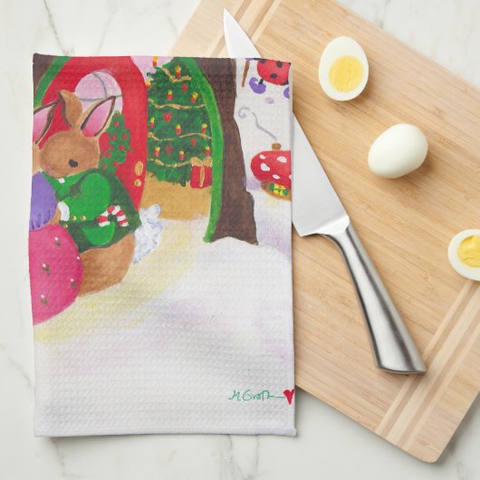 Weihnachtshandtuch Handtuch (Viertel Falte)