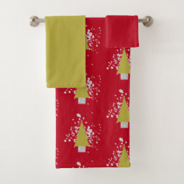 Weihnachtshandtuch-Set. Badhandtuch Set