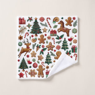 Weihnachtshandtuch Waschlappen