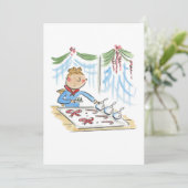 Weihnachtshandwerk Einladung (Stehend Vorderseite)