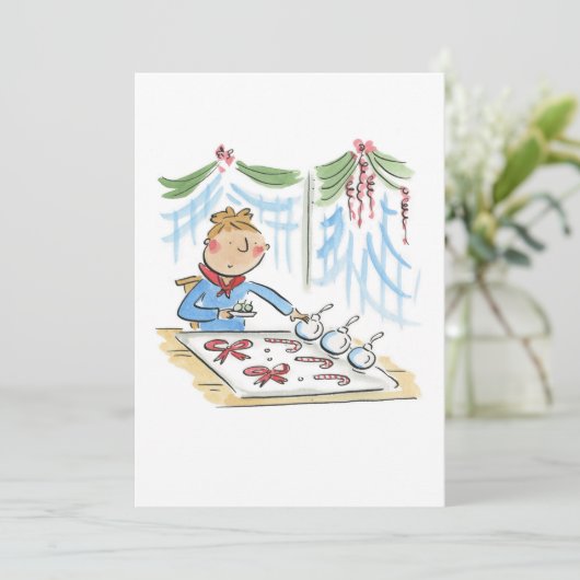 Weihnachtshandwerk Einladung (Stehend Vorderseite)