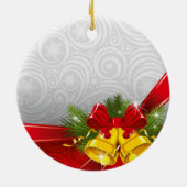 Weihnachtshängende Verzierung Bostons Terrier Keramik Ornament (Hinten)