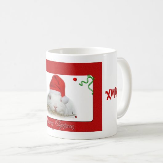 Weihnachtshäschen Kaffeetasse (VorderseiteRechts)