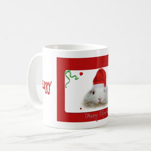 Weihnachtshäschen Kaffeetasse (Vorderseite Links)