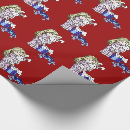 Weihnachtshäschen-Packpapier Geschenkpapier (Ecke)