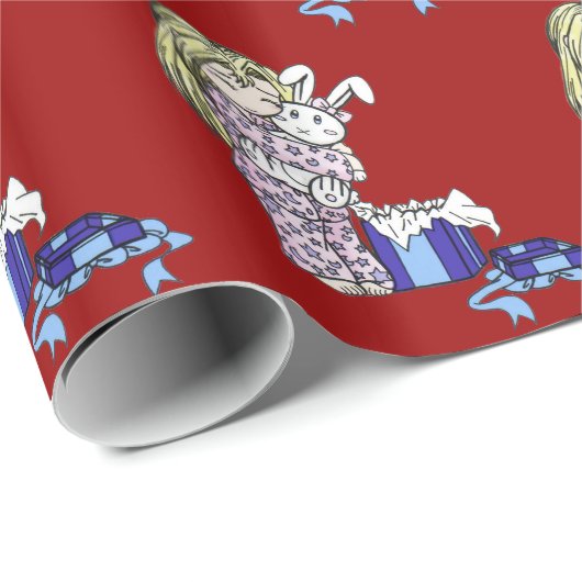 Weihnachtshäschen-Packpapier Geschenkpapier (Rolleneckpunkt)