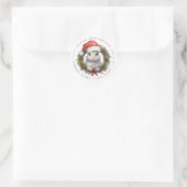 Weihnachtshasen-Aufkleber Runder Aufkleber (Tasche)
