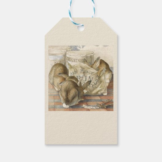 Weihnachtshasen Geschenkanhänger (Rückseite)