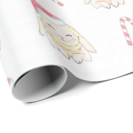 Weihnachtshasen-Muster Geschenkpapier