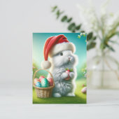 Weihnachtshasen Postkarte (Stehend Vorderseite)