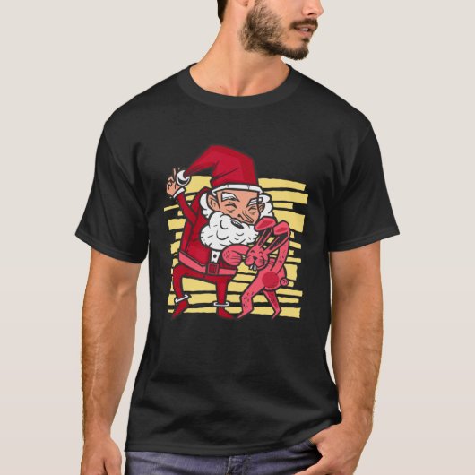 Weihnachtshasen tanzen lustig Pullover Hoodie (Vorderseite)