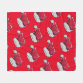 WeihnachtsHat Fleecedecke (Vorderseite (Horizontal))