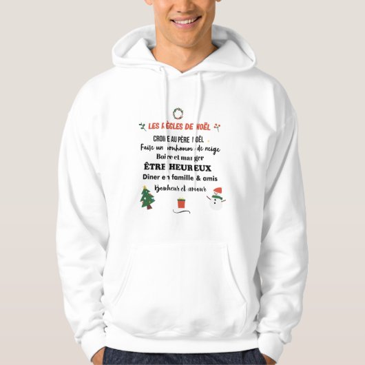Weihnachtshaube-Sweatshirt Hoodie (Vorderseite)