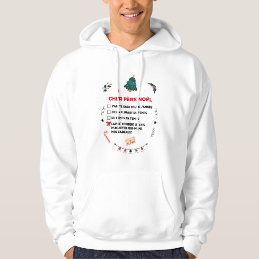 Weihnachtshaube-Sweatshirt Hoodie (Vorderseite)