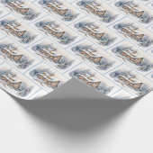 Weihnachtshaus Geschenkpapier (Ecke)