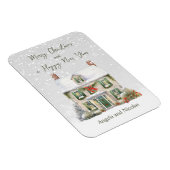 Weihnachtshaus im Schnee Magnet (Rechte Seite)