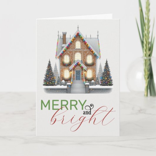 Weihnachtshaus Karte (Vorderseite)