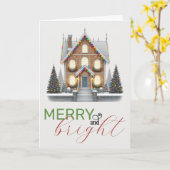 Weihnachtshaus Karte (Gelbe Blume)