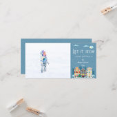 Weihnachtshaus ließ es schnee Urlaub Foto Karte (Vorderseite/Rückseite Beispiel)