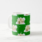 Weihnachtshaus Muster Kaffeetasse (Vorderseite Links)