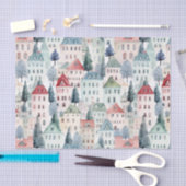 Weihnachtshaus Nahtloses Muster Seidenpapier (Handwerk)