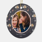 Weihnachtshaus Palm Tree Foto Keramik Ornament (Links)