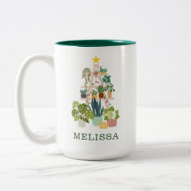 Weihnachtshaus PlantMug Zwei-Tone-Kaffee-Tasse
