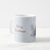 Weihnachtshaus Schnee Pine Berries Wasserfarbe Kaffeetasse (Vorderseite Links)