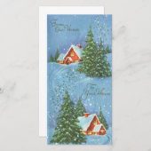 Weihnachtshaus zum Haus Feiertagskarte (Vorne/Hinten)