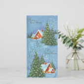 Weihnachtshaus zum Haus Feiertagskarte (Stehend Vorderseite)