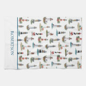 Weihnachtshäuser an der Küste Geschirrtuch (Horizontal)