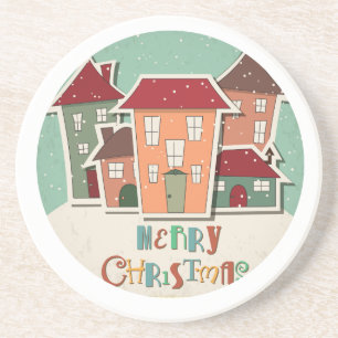 Weihnachtshäuser Design Holiday Untersetzer