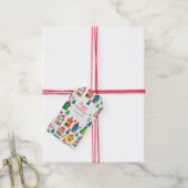 Weihnachtshäuser Frohe Feiertage Geschenkanhänger (Mit Garn)