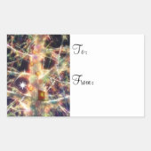 Weihnachtshäuser-Geschenketiketten Rechteckiger Aufkleber (Vorderseite)