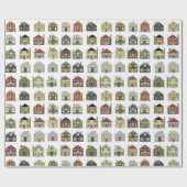 Weihnachtshäuser Geschenkpapier (Flach)