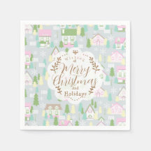 Weihnachtshäuser Grau