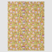 Weihnachtshäuser grünes Geschenkpapier Seidenpapier (Vorderseite)