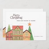 Weihnachtshäuser Grußkarte Feiertagskarte (Vorne/Hinten)