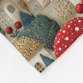 Weihnachtshäuser in Country Village mit Roten Däch Fleecedecke (Ecke)