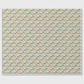 Weihnachtshäuser in Mint Green Geschenkpapier (Flach)