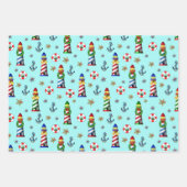 Weihnachtshäuser Nautical Geschenkpapier Set (Vorderseite)