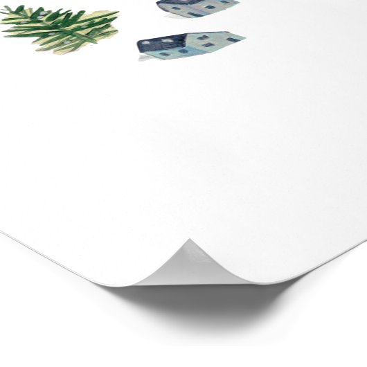 Weihnachtshäuser | Poster | Art Print (Ecke)