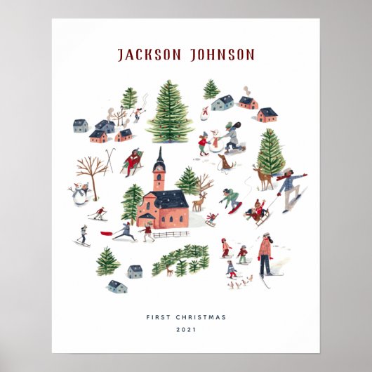 Weihnachtshäuser | Poster | Art Print (Vorne)